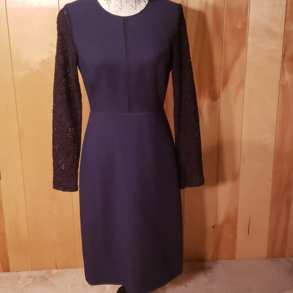 Rebecca Taylor Midnight Blue Long Sleeve Dress